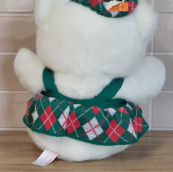 VINTAGE 1990 KMART OUR CHRISTMAS TEDDY BEAR STUFFED ANIMAL PLUSH TOY 1986 - Picture 6 of 11